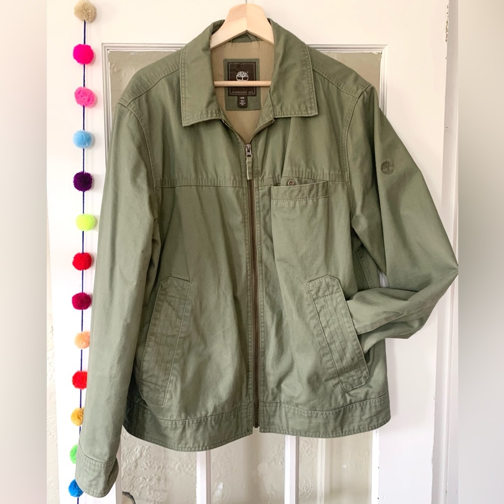 Men’s Timberland Army Green Utility Jacket in size Medium